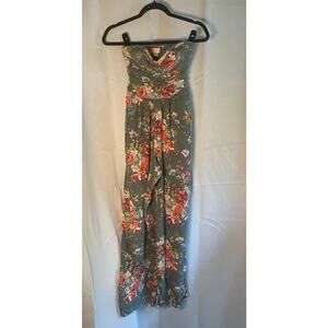 Band of Gypsies Floral Wide Leg Jumpsuit Size XS